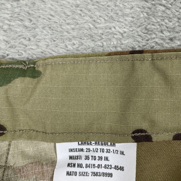 Army Combat Uniform Multicam Cargo Pants Men's 40x33 Ripstop Insect Guard - Picture 6 of 16